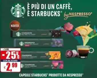Il Gigante Capsule starbucks prodotte da nespresso offerta