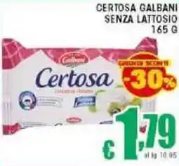Sacoph Certosa galbani senza lattosio offerta