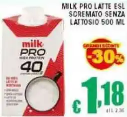 Sacoph Milk pro latte esl scremato senza lattosio offerta