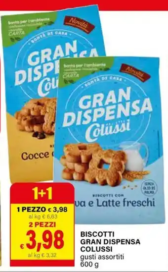 Il Gigante Biscotti gran dispensa COLUSSI gusti assortiti 600 g offerta