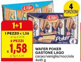 Il Gigante Wafer poker gastone lago cacao/vaniglia/nocciola offerta