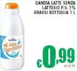 Sacoph Candia latte senza lattosio p.s. 1% grassi bottiglia offerta