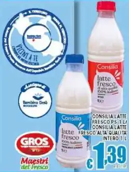 Sacoph Consilia latte fresco ps / consilia latte fresco alta qualita intero offerta