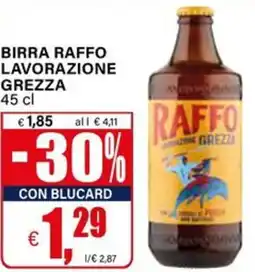 Il Gigante Birra raffo lavorazione grezza offerta