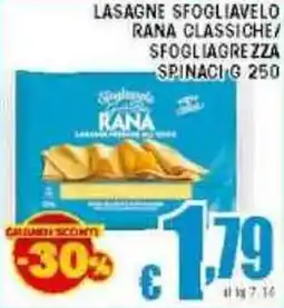 Sacoph Lasagne sfogliavelo rana classiche/ sfogliagrezza spinaci offerta