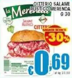 Sacoph Citterio salame rustico merenda offerta