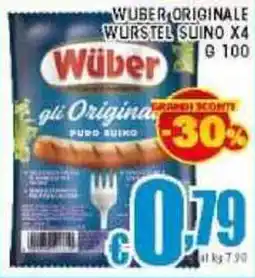 Sacoph Wuber originale wurstel suino x4 offerta