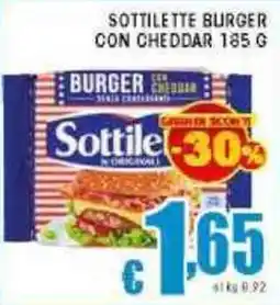 Sacoph Sottilette burger con cheddar offerta