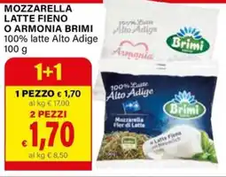 Il Gigante Mozzarella latte fieno o armonia brimi 100% latte alto adige offerta