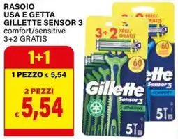 Il Gigante Rasoio usa e getta gillette sensor 3 comfort/sensitive offerta