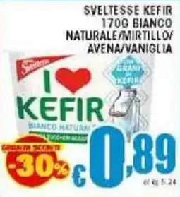 Sacoph Sveltesse kefir bianco naturale/mirtillo/ avena/vaniglia offerta
