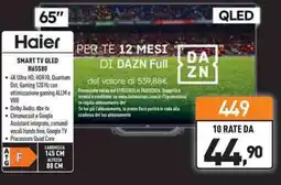 Unieuro Haier SMART TV QLED H65S80 offerta