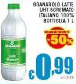 Sacoph Granarolo latte uht scremato italiano 100% bottiglia offerta