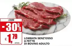 Il Gigante Lombata senz'osso a fette di bovino adulto offerta