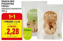 Il Gigante Snack bio piadatina figuli classica/rosmarino offerta