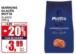 Il Gigante Marrons glacés motta in pezzi offerta
