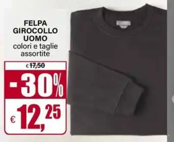 Il Gigante Felpa girocollo uomo offerta