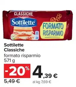Carrefour Sottilette Classiche offerta