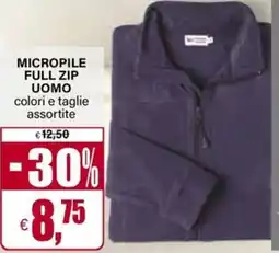 Il Gigante Micropile full zip uomo offerta