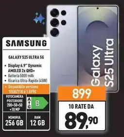 Unieuro SAMSUNG GALAXY S25 ULTRA 5G offerta