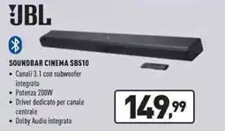 Unieuro JBL SOUNDBAR CINEMA SB510 offerta