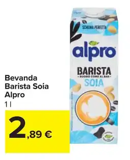 Carrefour Bevanda Barista Soia Alpro offerta
