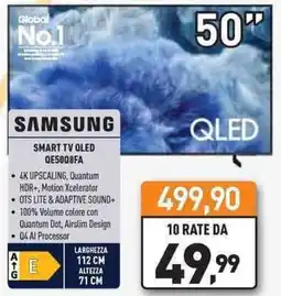 Unieuro SAMSUNG SMART TV QLED QE5008FA offerta