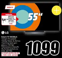 MediaWorld LG Smart TV 55C55LA offerta