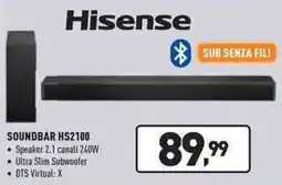 Unieuro Hisense SOUNDBAR HS2100 offerta
