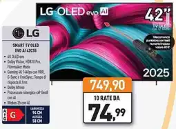 Unieuro LG SMART TV OLED EVO AI 42C55 offerta