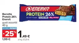 Carrefour Barretta Protein 26% Enervit offerta