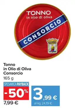 Carrefour Tonno in Olio di Oliva Consorcio offerta