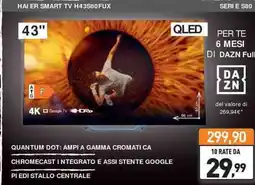 Unieuro HAIER SMART TV H43S80FUX offerta