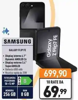 Unieuro Samsung galaxy flip fe offerta