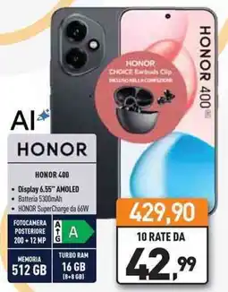 Unieuro HONOR 400 offerta