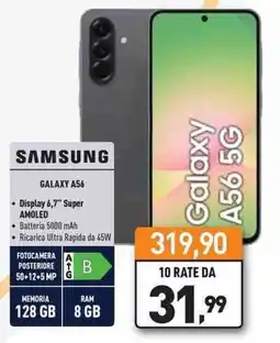 Unieuro SAMSUNG GALAXY A56 offerta