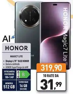 Unieuro HONOR MAGIC7 LITE offerta