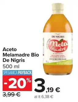 Carrefour Aceto Melamadre Bio De Nigris offerta