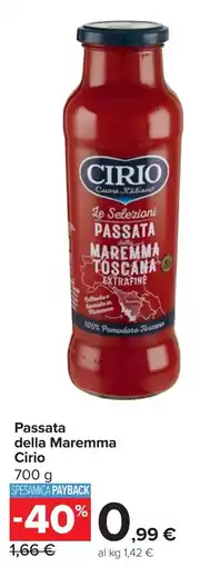 Carrefour Passata della Maremma Cirio offerta