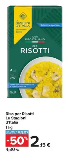 Carrefour Riso per Risotti Le Stagioni d'Italia offerta