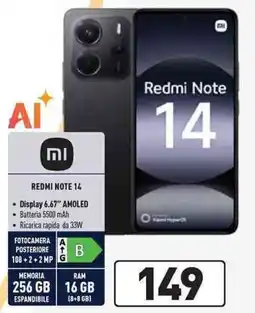 Unieuro Xiaomi REDMI NOTE 14 offerta