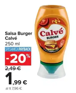 Carrefour Salsa Burger Calvé offerta