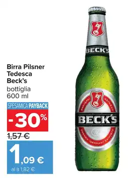 Carrefour Birra Pilsner Tedesca Beck's offerta