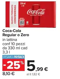 Carrefour Coca-Cola Regular o Zero offerta