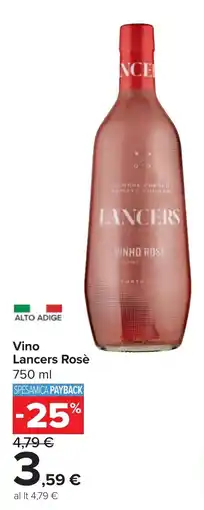 Carrefour Vino Lancers Rosè offerta