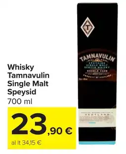 Carrefour Whisky Tamnavulin Single Malt Speysid 700 ml offerta