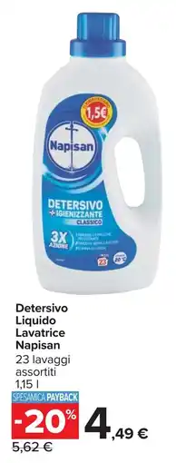 Carrefour Detersivo Liquido Lavatrice Napisan offerta