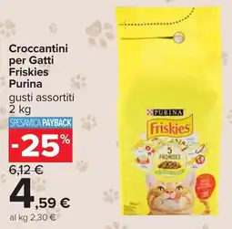 Carrefour Croccantini per Gatti Friskies Purina offerta