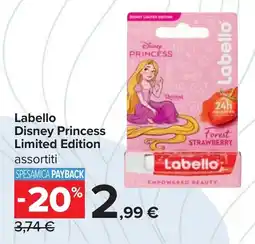 Carrefour Labello Disney Princess Limited Edition offerta