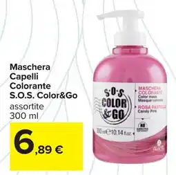 Carrefour Maschera Capelli Colorante S.O.S. Color&Go offerta